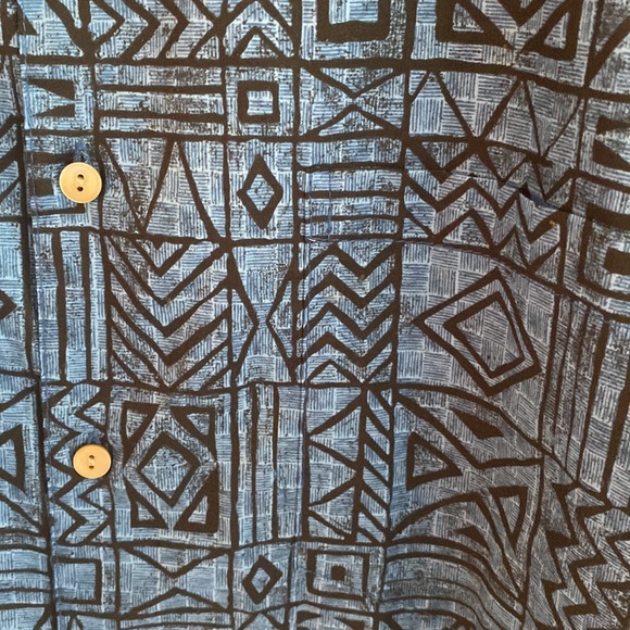 Tori Richard made in Hawaii casual short sleeve shirt! Blue black - Picture 4 of 4